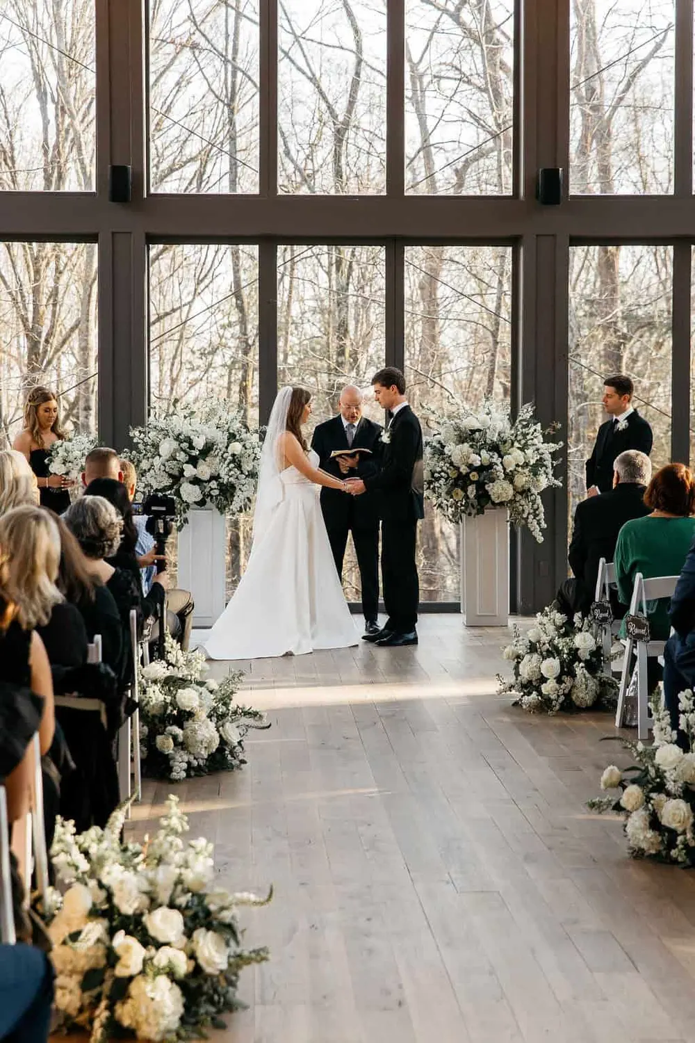 Ceremony arch with fresh florals