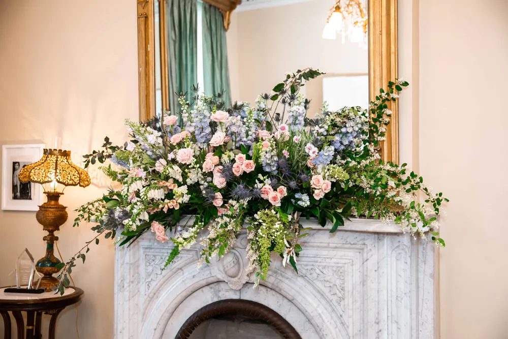 Wedding floral installation by Heaslett Design Studio
